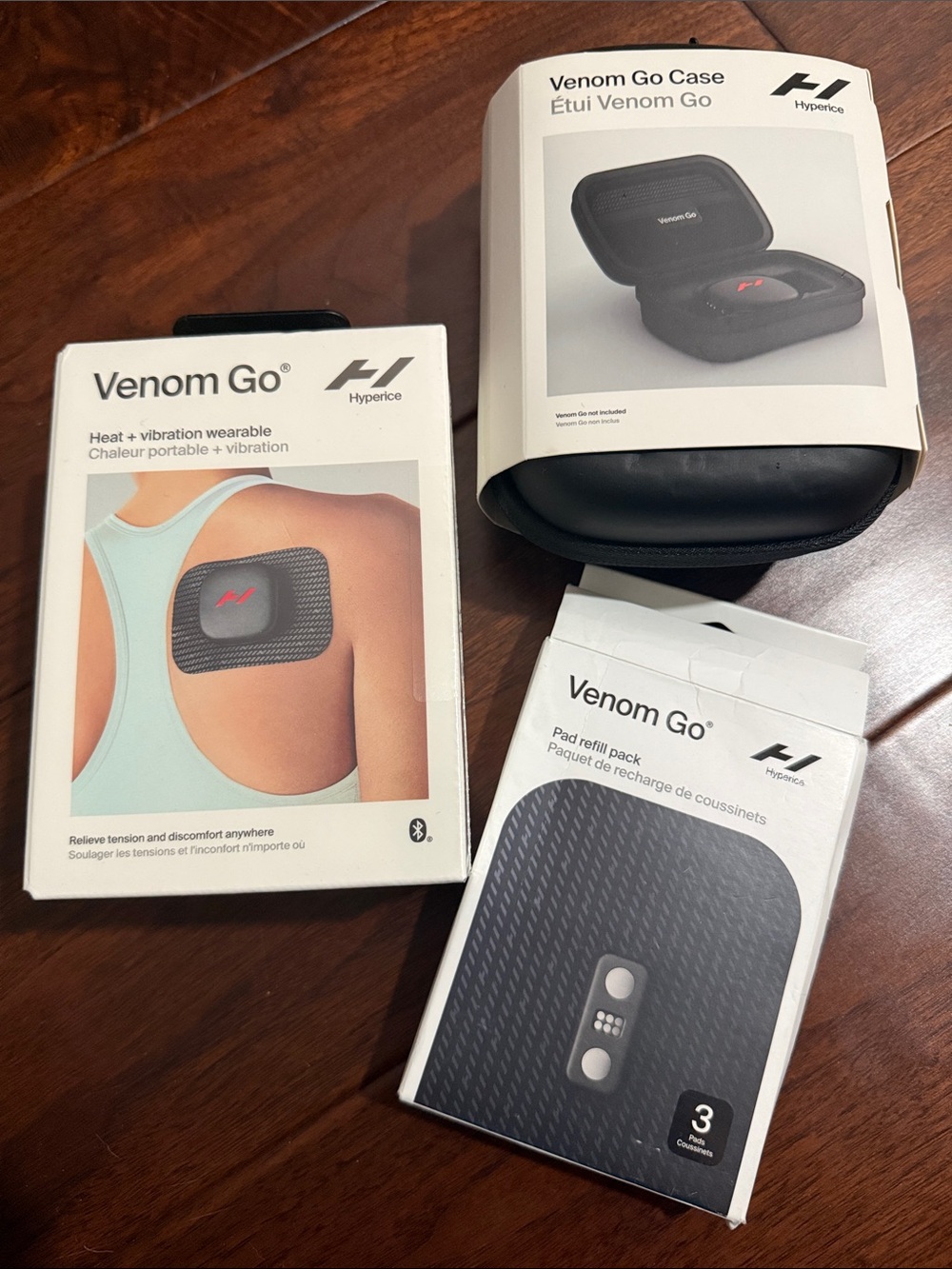 Hyperice Venom Go Heat + Vibration Pad +  refill pack + case